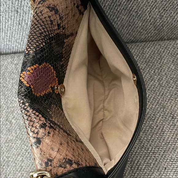 INC International Concepts Brown Snake Print Shoulder Bag - Picture 5 of 16